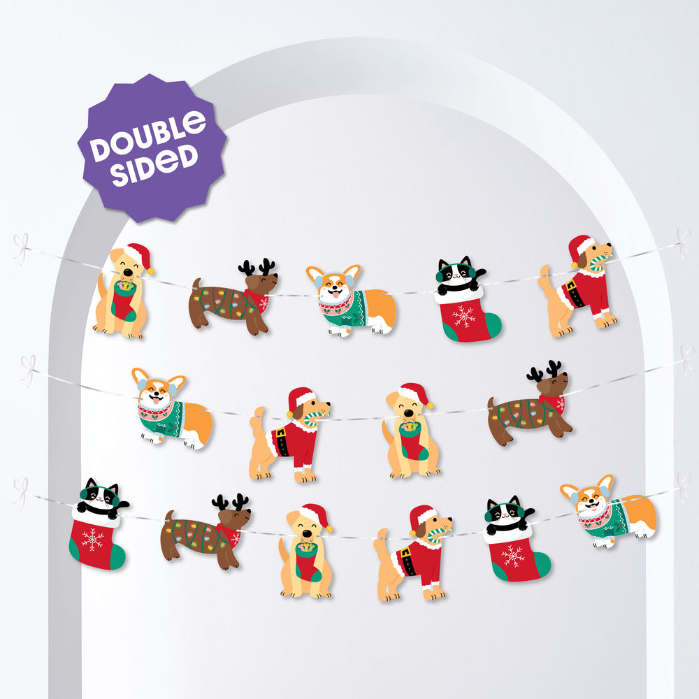 Christmas Pets Garland Banner - 15 Pc