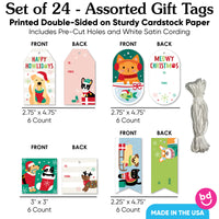 Christmas Pets Gift Tags - 24 Ct