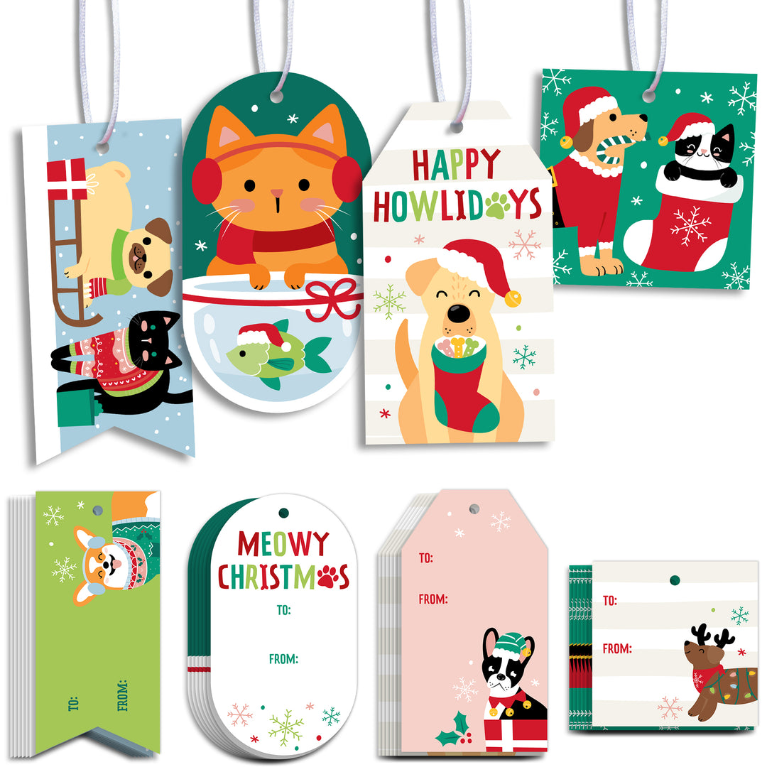 Christmas Pets Gift Tags - 24 Ct