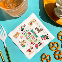 Napkins - Christmas Pets - 24 Ct
