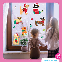 Christmas Pets Window Clings
