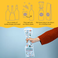Custom Text Wine Bags - Christmas Silly Goose