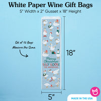 Custom Text Wine Bags - Christmas Silly Goose