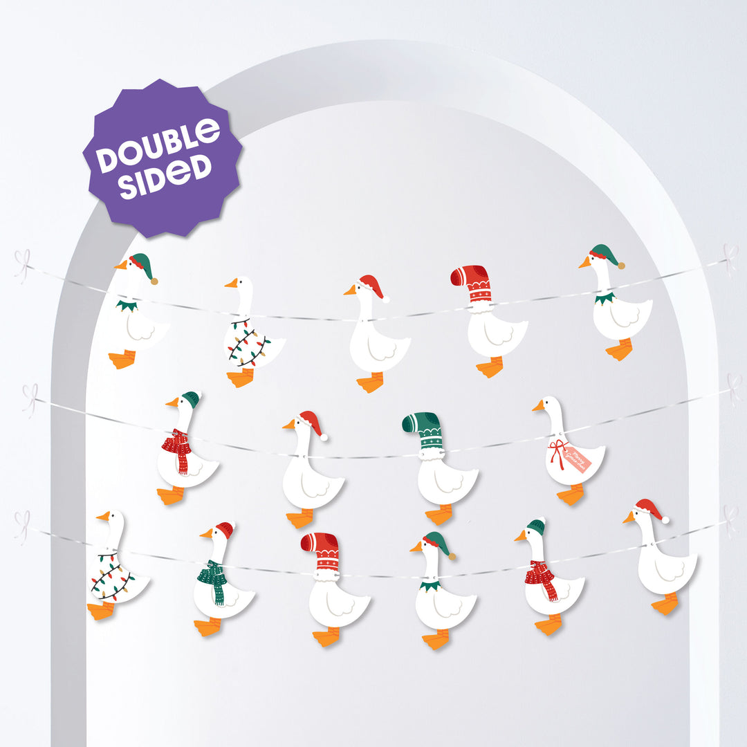 Christmas Silly Goose Garland Banner - 15 Pc