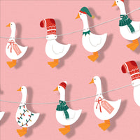 Christmas Silly Goose Garland Banner - 15 Pc