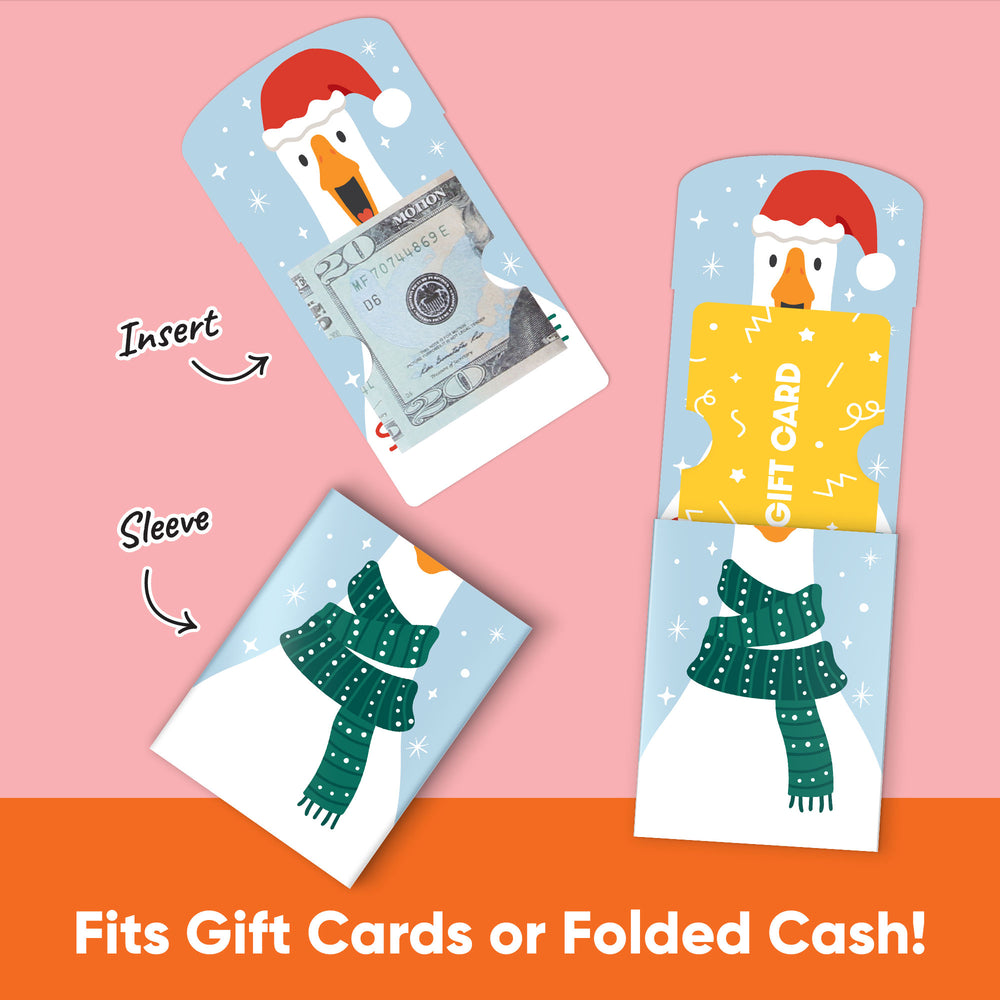 Christmas Silly Goose Money Cards for Cash with Envelopes, Winter Holiday  Party Money And Gift Card Holders - Set of 8