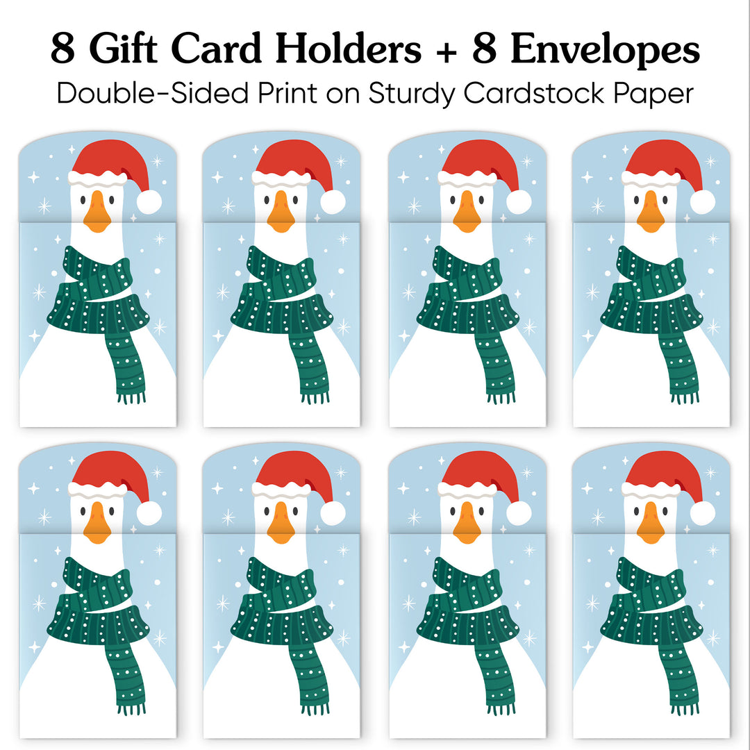 Christmas Silly Goose Nifty Gifty Card Holders - 8 Ct