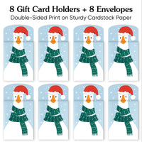 Christmas Silly Goose Nifty Gifty Card Holders - 8 Ct