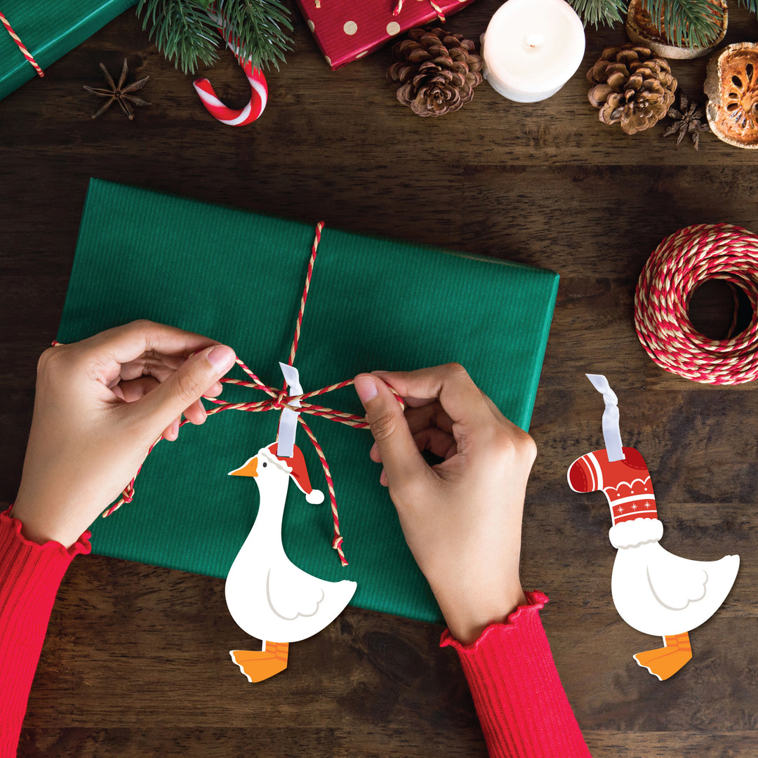 Christmas Silly Goose Tree Ornaments - 12 Ct