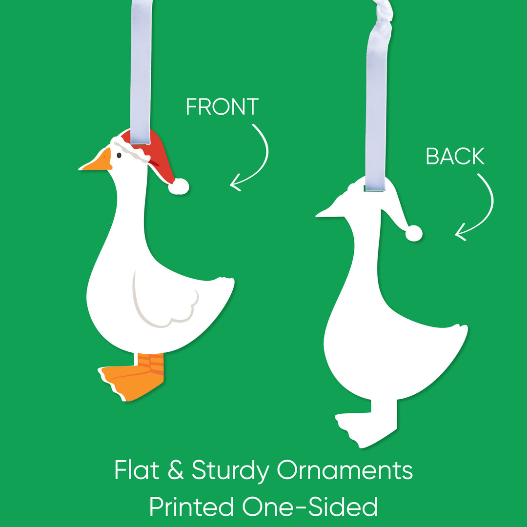 Christmas Silly Goose Tree Ornaments - 12 Ct