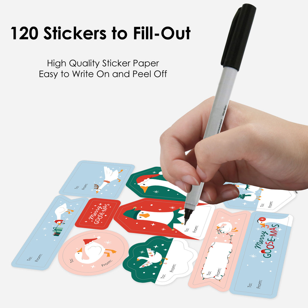 Christmas Silly Goose To and From Stickers - 12 Sheets