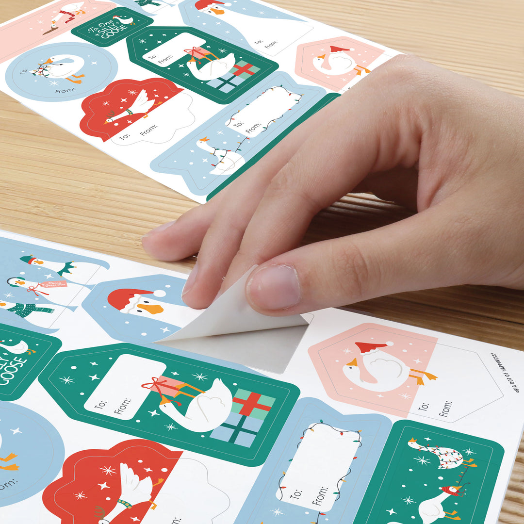 Christmas Silly Goose To and From Stickers - 12 Sheets