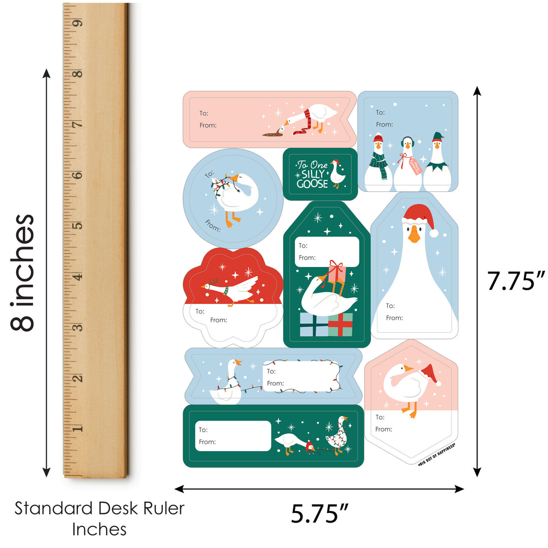 Christmas Silly Goose To and From Stickers - 12 Sheets