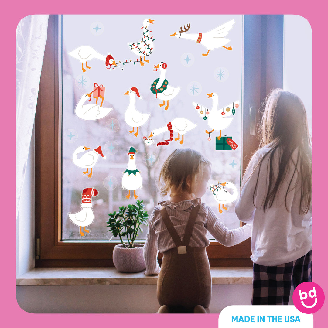 Christmas Silly Goose Window Clings