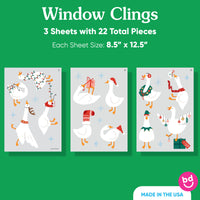Christmas Silly Goose Window Clings