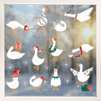 Christmas Silly Goose Window Clings