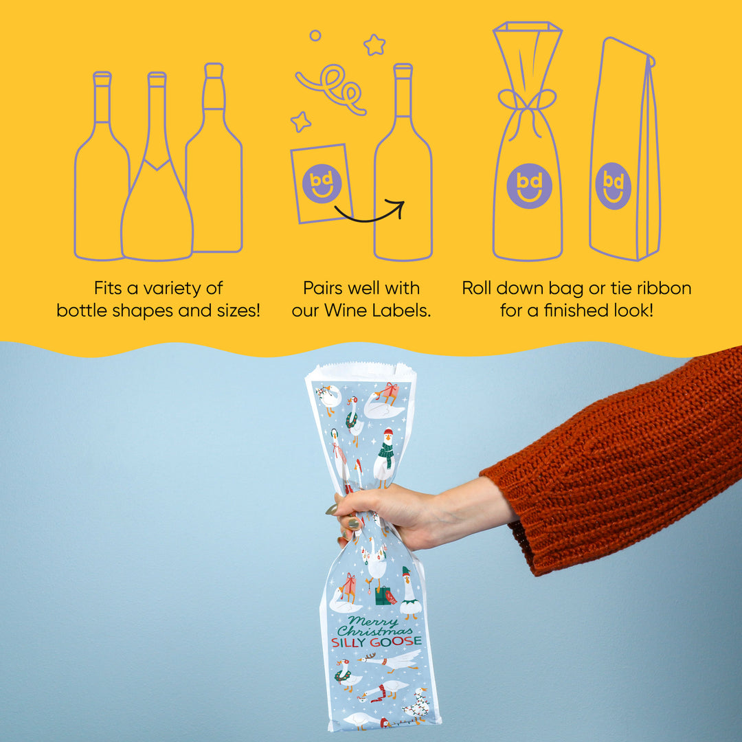 Wine Bags - Christmas Silly Goose