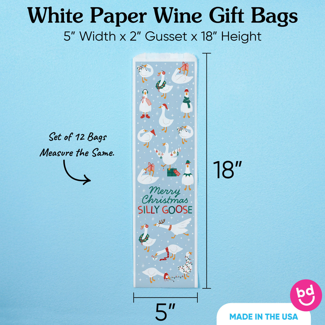 Wine Bags - Christmas Silly Goose
