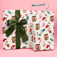 Custom Photo Wrapping Paper - Christmas Stockings