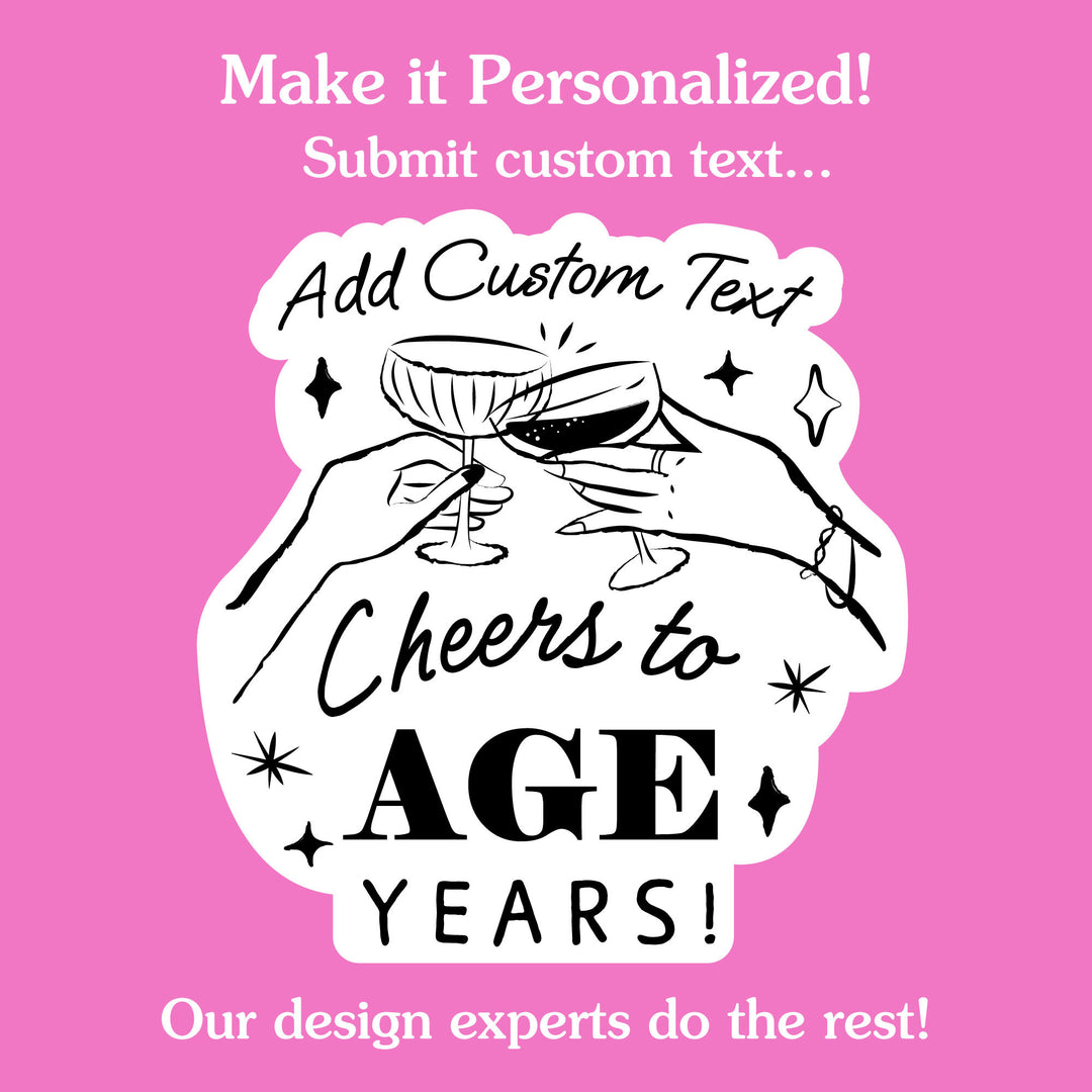 Custom Text Tattoo - Cocktail Birthday - 12 Ct