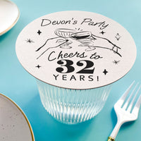 Custom Text Coasters - Cocktail Party