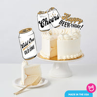 Cold One for the Old One Cake Topper - 3 Pc