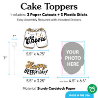 Custom Face Cold One for the Old One Cake Topper - 3 Pc