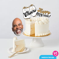 Custom Face Cold One for the Old One Cake Topper - 3 Pc