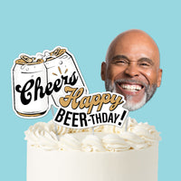 Custom Face Cold One for the Old One Cake Topper - 3 Pc