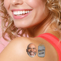 Custom Face Tattoo -  Cold One for the Old One - 12 Ct