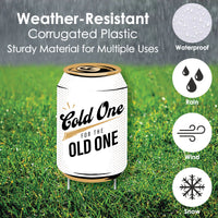 Custom Face Yard Signs - Cold One for the Old One - 10 Pc