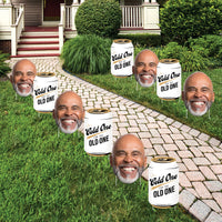 Custom Face Yard Signs - Cold One for the Old One - 10 Pc