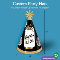 Custom Face Cold One for the Old One Cone Hats - 8 Ct