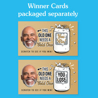 Custom Face Cold One for the Old One Scratch Off Card Game - 22 Ct