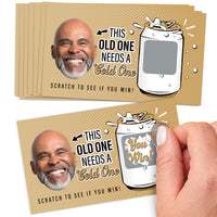 Custom Face Cold One for the Old One Scratch Off Card Game - 22 Ct