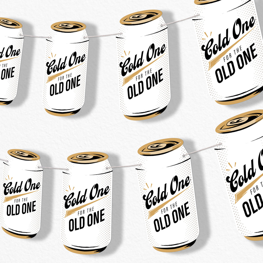 Cold One for the Old One Garland Banner - 15 Pc