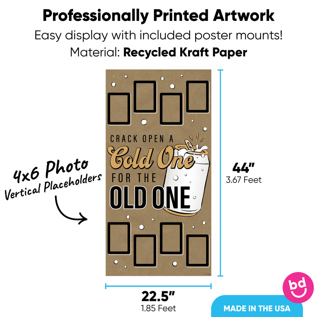 Cold One for the Old One Kraft Photo Banner