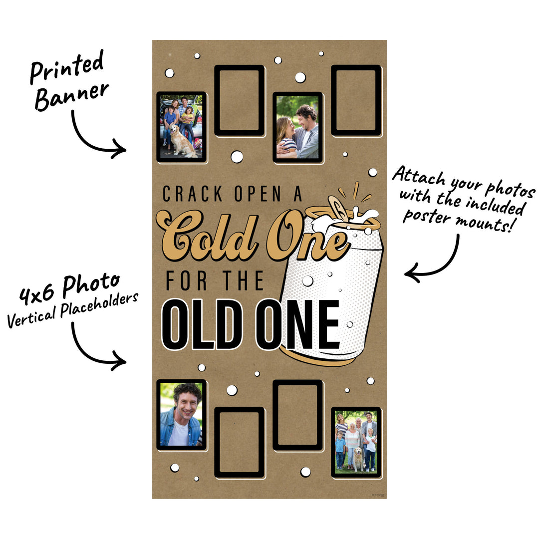 Cold One for the Old One Kraft Photo Banner