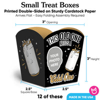 Custom Face Cold One for the Old One Treat Boxes - 12 Ct