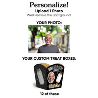 Custom Face Cold One for the Old One Treat Boxes - 12 Ct