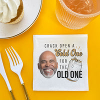 Custom Face Napkins - Cold One for the Old One - 50 Ct