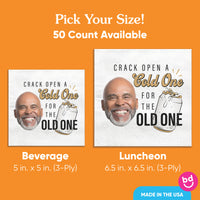 Custom Face Napkins - Cold One for the Old One - 50 Ct