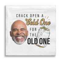Custom Face Napkins - Cold One for the Old One - 50 Ct