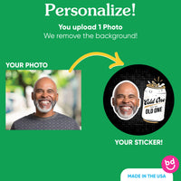 Custom Face Stickers - Cold One for the Old One - 24 Ct