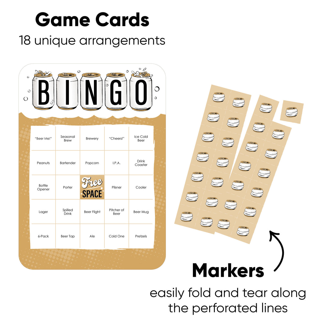 Cold One for the Old One Bingo Game - 18 Ct