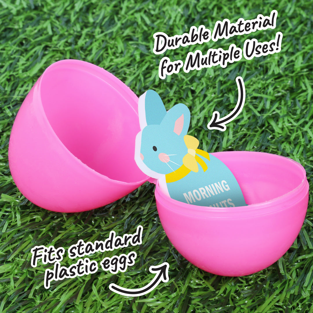 Vibrant bunny-shaped Easter tokens matte PVC plastic material detail