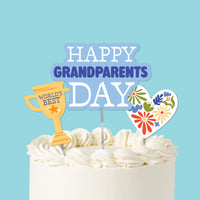 Colorful Grandparents Day Cake Topper - 3 Pc