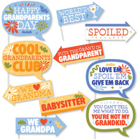 Colorful Grandparents Day Funny Photo Props - 10 Ct