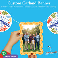 Custom Photo Garland Banner - Colorful Grandparents Day