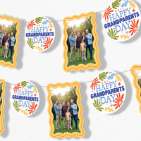 Custom Photo Garland Banner - Colorful Grandparents Day